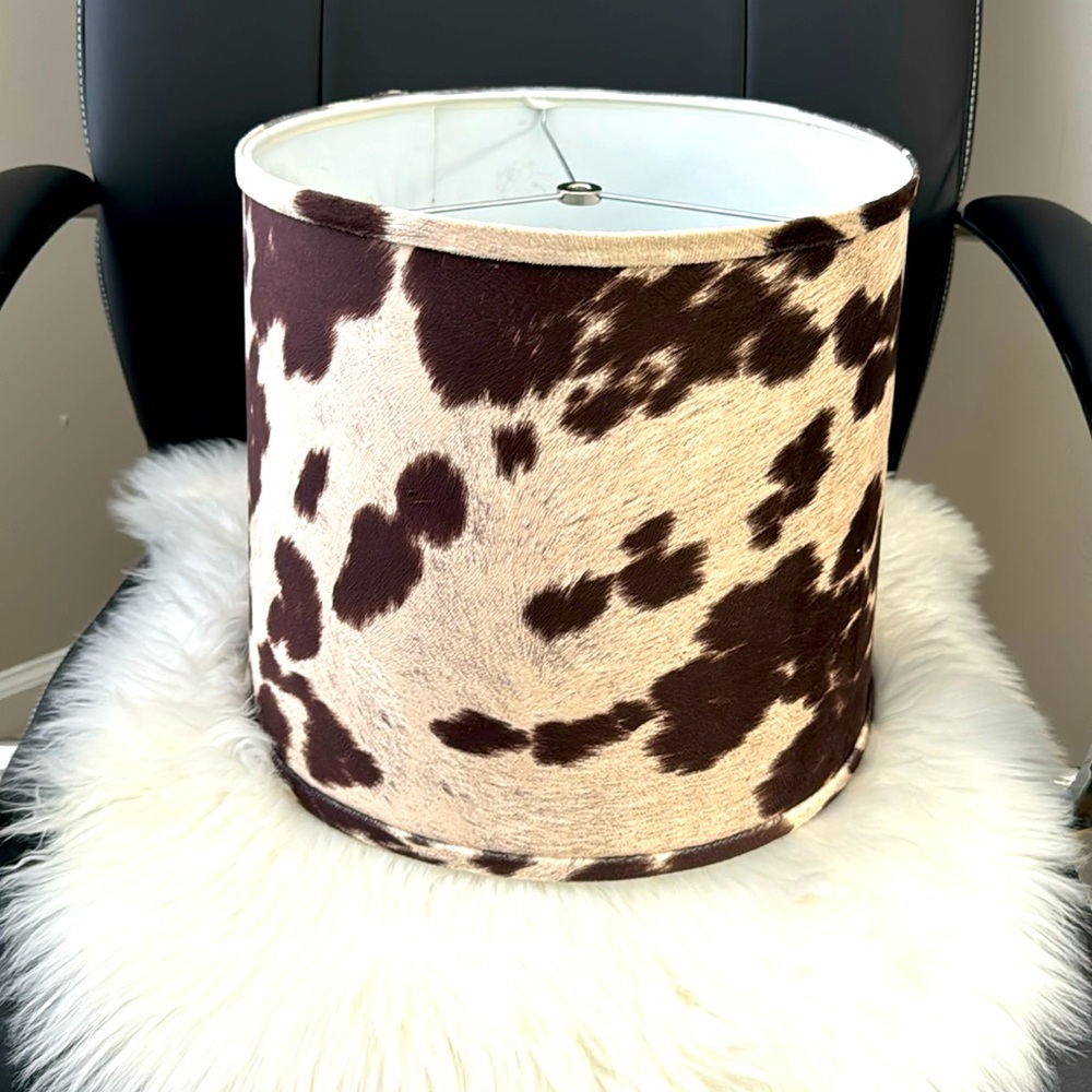 Cow print lampshade